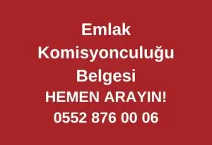 Emlak Komisyonculuğu Belgesi
